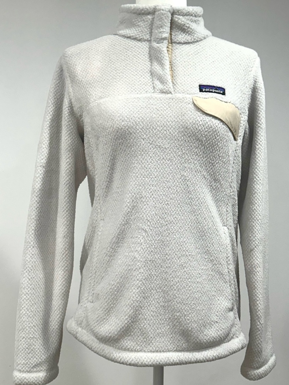Patagonia Synchilla Snap-T Fleece Pullover Women’s Medium Cream Sherpa Jacket